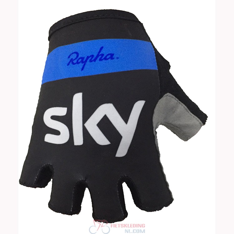 2018 Sky Korte Handschoenen Zwart Blauw